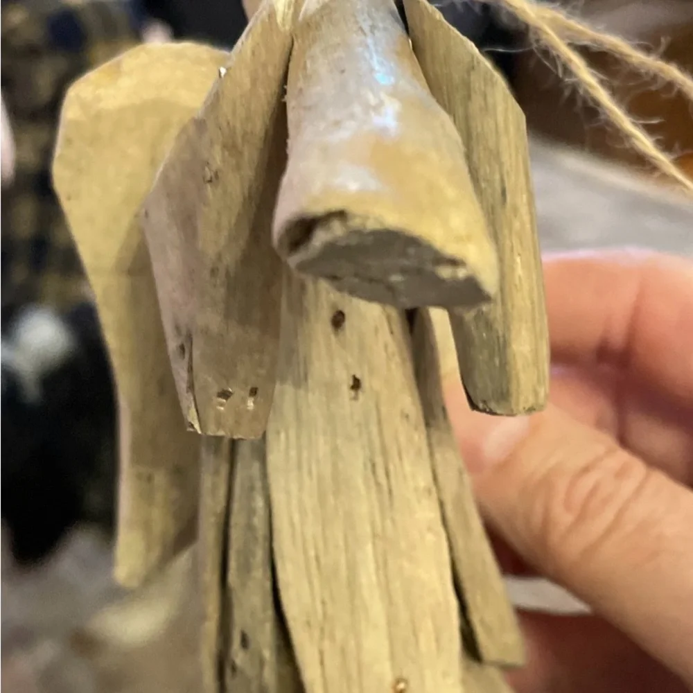 Rustic Drift Wood Angel Christmas Ornament